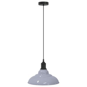 VidaXL Z&aacute;vesn&aacute; lampa v&yacute;&scaron;kovo nastaviteľn&aacute; E27 lesk &scaron;ed&aacute; &Oslash; 31 cm kov