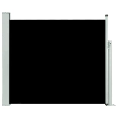 vidaXL Zaťahovacia bočná markíza na terasu 100x300 cm, čierna