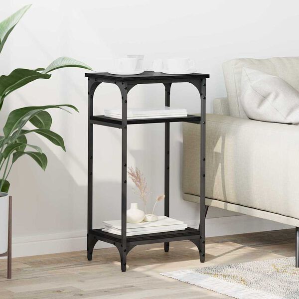 vidaXL Bočn&yacute; st&ocirc;l Čierny dub 40 x 30 x 75 cm Kompozitn&eacute; drevo