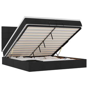 vidaXL Osmansk&yacute; r&aacute;m postele s matracmi čierna 200x200 cm l&aacute;tka