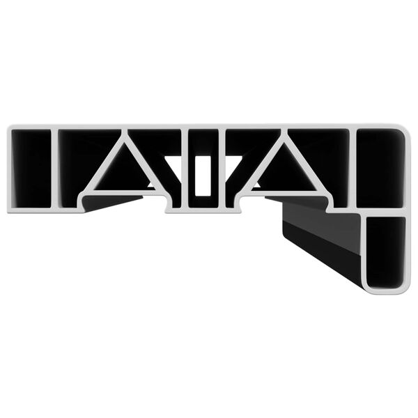 vidaXL Parapetn&eacute; dosky Čierna s drevenou text&uacute;rou 60 x 15 x 4,5 cm PVC