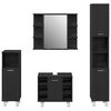 vidaXL Sada kúpeľňového nábytku 4 pcs Čierna 30 x 30 x 179,5 cm
