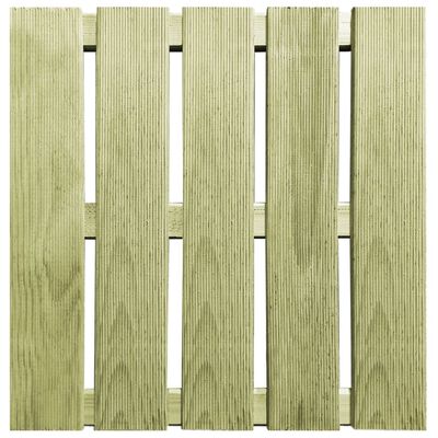 vidaXL Podlahové dlaždice 12 ks, 50x50 cm, drevo, zelené