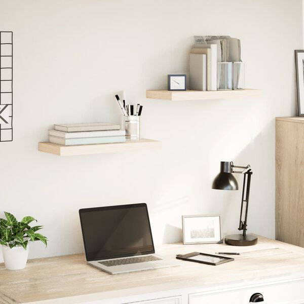 vidaXL Pl&aacute;vaj&uacute;ce police 2 ks 50x23,5x4 cm, kompozitn&eacute; drevo