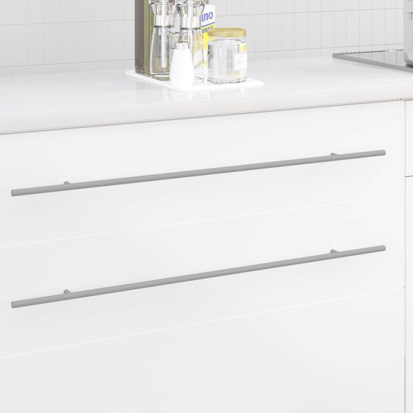 vidaXL Rukov&auml;ť skrine 12 pcs Strieborn&aacute; 800 mm Nerezov&aacute; oceľ