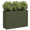 VidaXL kvetin&aacute;č Olive Green 120x40x80 cm Oceľ valcovan&aacute; za studena