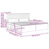 vidaXL R&aacute;m postele Bet&oacute;nov&aacute; 180 x 200 cm Mas&iacute;vne borovicov&eacute; drevo