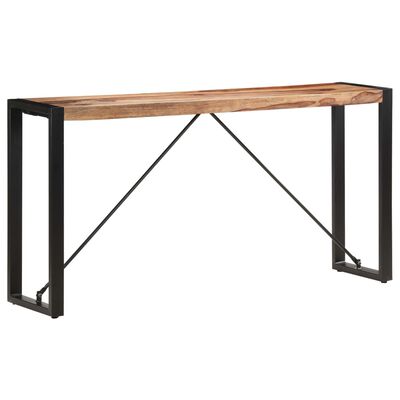 vidaXL Konzolový stolík 150x35x76 cm sheshamový masív