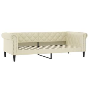 vidaXL Denn&aacute; posteľ kr&eacute;mov&aacute; 80x200 cm umel&aacute; koža
