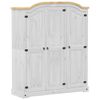 vidaXL &Scaron;atn&iacute;k Corona biely 151,5x52x186 cm borovicov&yacute; mas&iacute;v
