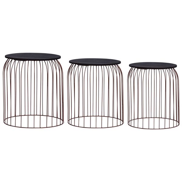 vidaXL Konferenčné stolíky 3 ks medené