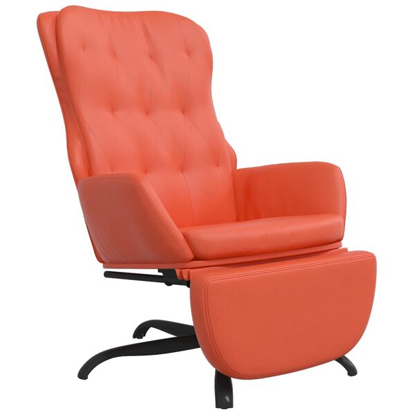 VidaXL Relaxačn&eacute; kreslo s podnožkou červen&eacute; umel&aacute; koža