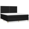 vidaXL Posteľn&yacute; r&aacute;m boxspring s matracom čierny 160x200 cm l&aacute;tka