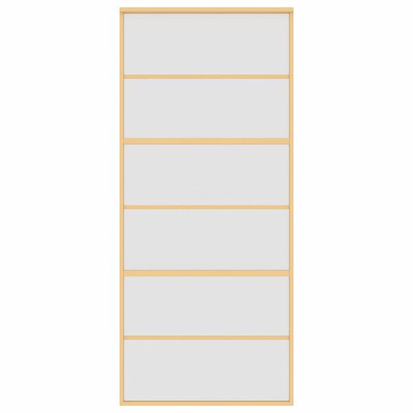 vidaXL Posuvn&eacute; dvere zlat&eacute; 90x205 cm matn&eacute; ESG sklo a hlin&iacute;k