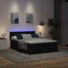 VidaXL Osmansk&aacute; posteľ s matracom a LED di&oacute;dami čierna 140x190cm zamat