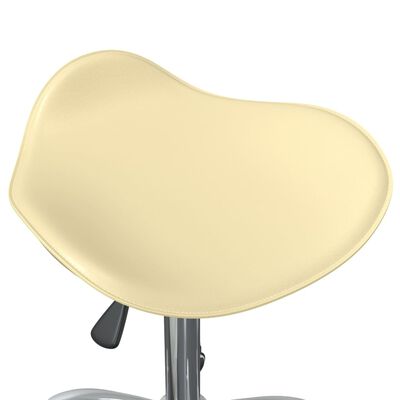vidaXL Otočné jedálenské stoličky 4 ks krémové umelá koža