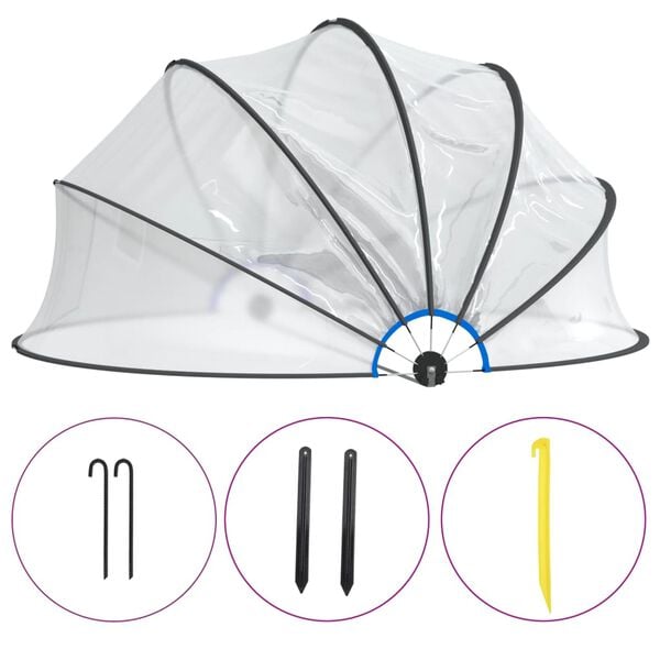 vidaXL Bazénová kupola okrúhla 467x234 cm PVC