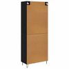 vidaXL Highboard Biely a čierny dub 69,5 x 34 x 180 cm