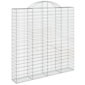 vidaXL Obl&uacute;kov&yacute; gabionov&yacute; k&ocirc;&scaron; 200x30x200/220 cm pozinkovan&eacute; železo