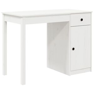 vidaXL Stol&iacute;k biely 100x50x75 cm mas&iacute;vne borovicov&eacute; drevo