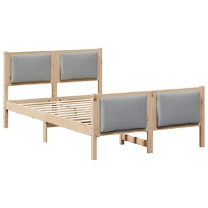 vidaXL R&aacute;m postele s čelnou doskou Svetlosiv&aacute; 120 x 200 cm l&aacute;tka