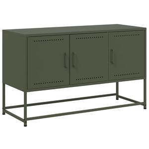 vidaXL TV skrinka olivovozelen&aacute; 100,5x39x60,5 cm oceľ
