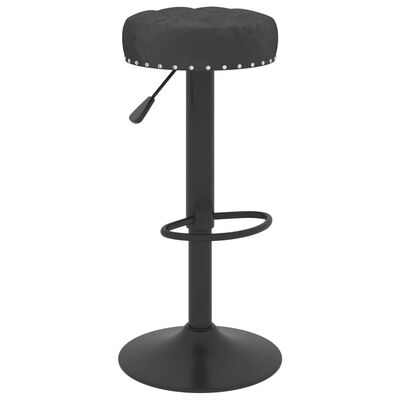 vidaXL Barové stoličky 2 ks, čierne, zamat