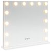 vidaXL LED zrkadlo na um&yacute;vadlo Biela 50 x 10 x 44 cm Sklo a oceľ