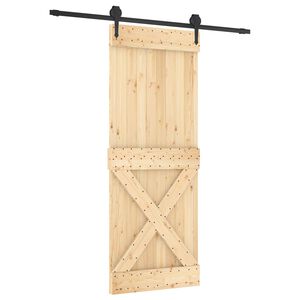 vidaXL Posuvn&eacute; dvere 80 x 210 cm Mas&iacute;vne borovicov&eacute; drevo (neupraven&eacute;)