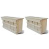 vidaXL Domček pre vrabcov 2 ks dreven&yacute; 44x15,5x21,5 cm