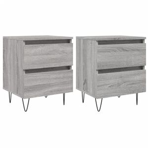 vidaXL Nočn&eacute; stol&iacute;ky 2 ks siv&yacute; dub sonoma 40x35x50 cm kompozitn&eacute; drevo