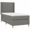 vidaXL Boxspring posteľ s matracom tmavosivá 90x190 cm látka
