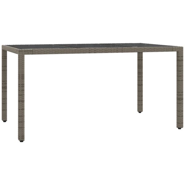 vidaXL 5-dielna záhradná jedálenská sada s podložkami sivá polyratan