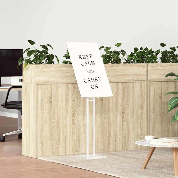 vidaXL St&aacute;nky na v&yacute;stavy Biela 26,5 x 26,5 x 127 cm Oceľ