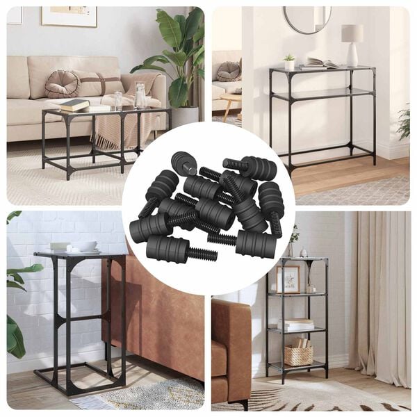 vidaXL Vzpern&aacute; skrutka 4865 pcs Čierna M4 Guma a oceľ