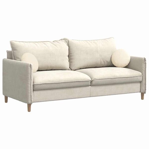 vidaXL Vankúše na sedenie 2 pcs Krémová Ø 30 cm Kordúrová tkanina