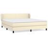 vidaXL Boxspring posteľ s matracom kr&eacute;mov&aacute; 160x200 cm umel&aacute; koža