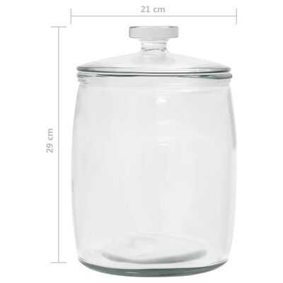 vidaXL Skladovacie sklenené poháre s viečkami 4 ks 8000 ml