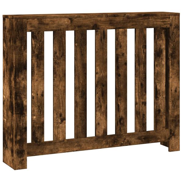 vidaXL Kryt na radi&aacute;tor dymov&yacute; dub 104x20x82 cm kompozitn&eacute; drevo