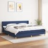 vidaXL Boxspring posteľ s matracom modr&aacute; 200x200 cm l&aacute;tka