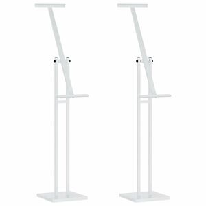 vidaXL St&aacute;nky na v&yacute;stavy 2 ks Biely 26,5 x 26,5 x 150 cm Oceľ