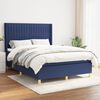 vidaXL Boxspring posteľ s matracom modr&yacute; 140x190 cm l&aacute;tka