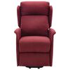 vidaXL Zdvíhacie masážne kreslo vínovočervené látkové
