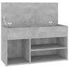 vidaXL Lavica na top&aacute;nky, bet&oacute;novo siv&aacute; 80x30x45 cm, kompozitn&eacute; drevo