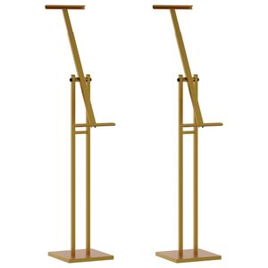 vidaXL St&aacute;nky na v&yacute;stavy 2 ks Zlat&aacute; 26,5 x 26,5 x 150 cm Oceľ