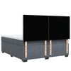vidaXL Posteľn&yacute; r&aacute;m boxspring s matracom tmavosiv&yacute; 180x200 cm zamat