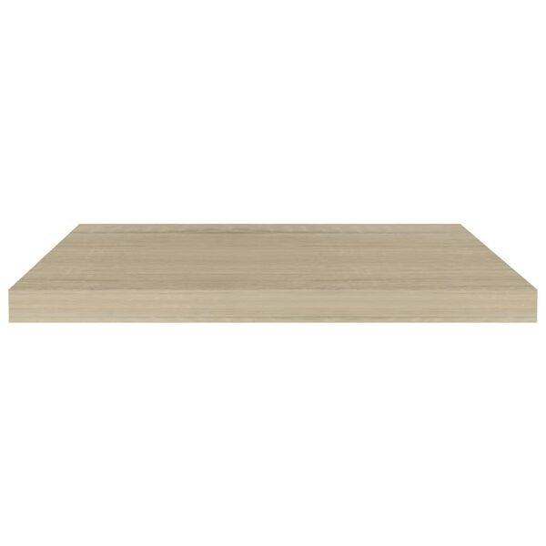 vidaXL Pl&aacute;vaj&uacute;ce n&aacute;stenn&eacute; police 2 ks, dubov&eacute; 60x23,5x3,8 cm, MDF