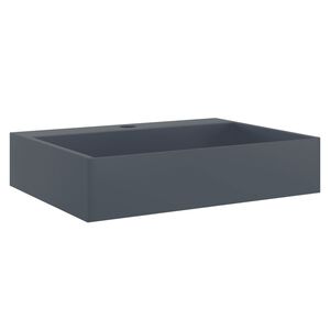 vidaXL Um&yacute;vadlo miner&aacute;lny/mramorov&yacute; odliatok 50x38x11cm antracitov&eacute;