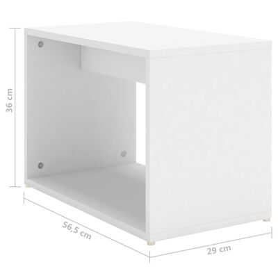 vidaXL Zasúvacie stolíky 3 ks, biele 60x60x38 cm, kompozitné drevo