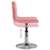 vidaXL Otočn&aacute; jed&aacute;lensk&aacute; stolička ružov&aacute; zamatov&aacute;